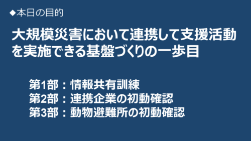 【実施報告】2026年1月16日(金)  全国ペット減災協働訓練を開催しました